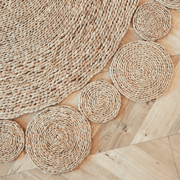 Jute Rug on Wood Floor