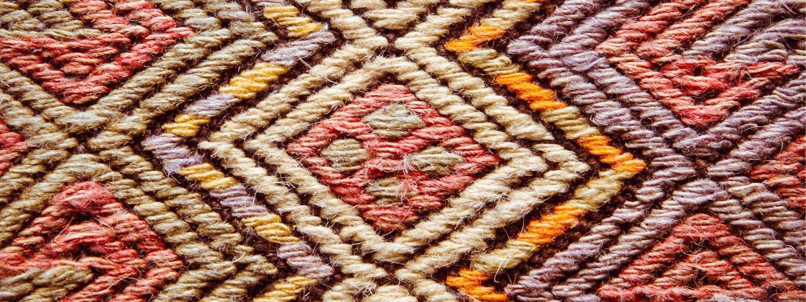 Multi-colored Jute Rug Texture Close-up